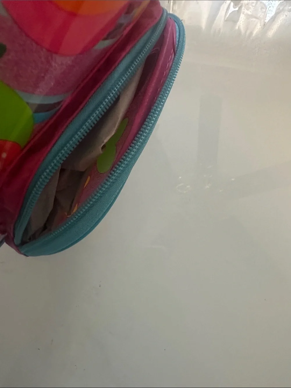 Barbie Kids Pink & Blue Mini Backpack with Floral and Heart Design